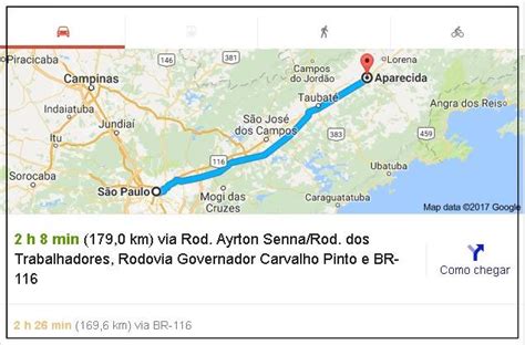 distância de campinas a aparecida do norte